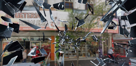 Destrozaron la vidriera de un comercio en pleno centro de Pergamino y nadie vio nada