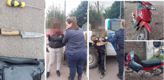 Violento robo en Pergamino: dos mujeres asaltan a una joven y le roban su moto con cuchillos