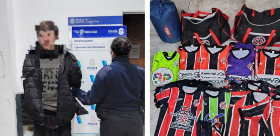 Robó camisetas de Racing y terminó detenido: cayó de madrugada en Pergamino