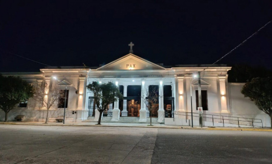 Cementerio Municipal: instalan luces LED para reforzar seguridad y preservar el patrimonio