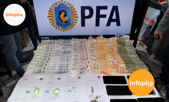 Operativo antidrogas en Pergamino: un detenido y secuestro de cocaína, marihuana y dinero en efectivo