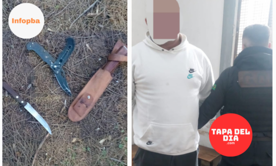 Trapitos violentos en Pergamino: un hombre fue detenido tras amenazar a un inspector con dos cuchillos