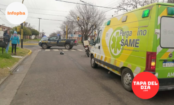 Un motociclista perdió el control y fue hospitalizado de urgencia