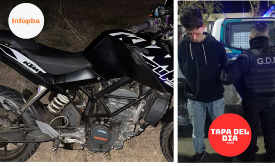 Joven detenido con moto robada y pedido de secuestro activo
