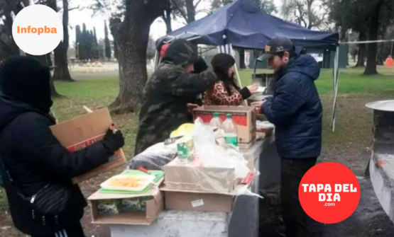 Comida caliente y abrigo: así fue la jornada solidaria de Proyecto Guiso en el Parque Municipal