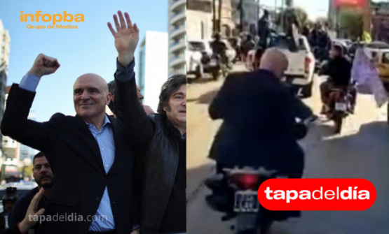 Ataque en Lomas de Zamora: Espert escapó en moto tras la agresión a la caravana de Milei