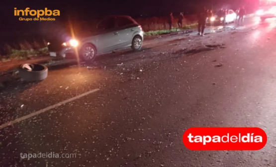Accidente en la ruta 32: camión y auto colisionaron y un hombre resultó herido