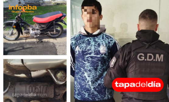 Detuvieron a un joven por circular con una moto robada