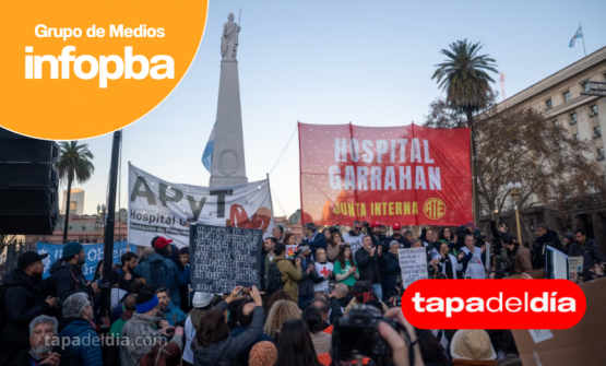 Trabajadores del Garrahan paralizan actividades y marchan al Congreso por veto presidencial