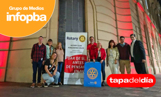 La Municipalidad de Pergamino se iluminó de rojo en apoyo a la lucha mundial contra la polio