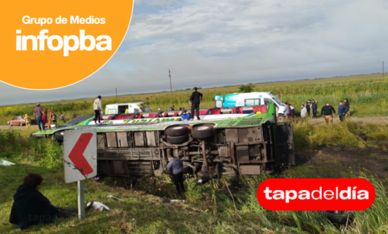 Tragedia en Ruta 2: dos muertos y decenas de heridos tras el vuelco de un micro en Mar Chiquita