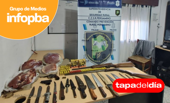 Secuestran carne faenada, armas y plantas de marihuana tras un abigeato en Pergamino