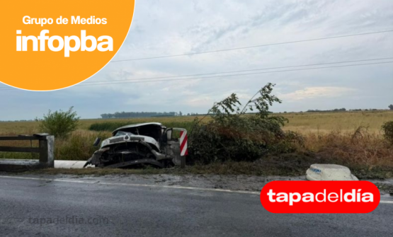 Murió un camionero tras despistar y volcar en la Ruta 32 en medio de una fuerte tormenta