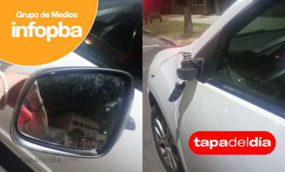 Violenta persecución en la madrugada: motociclistas siguieron a una remisera y atacaron el auto frente a la agencia