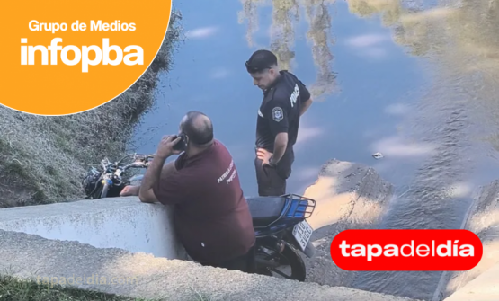 Misterio en Pergamino: hallan una moto abandonada en el arroyo y crecen las sospechas de un hecho reciente