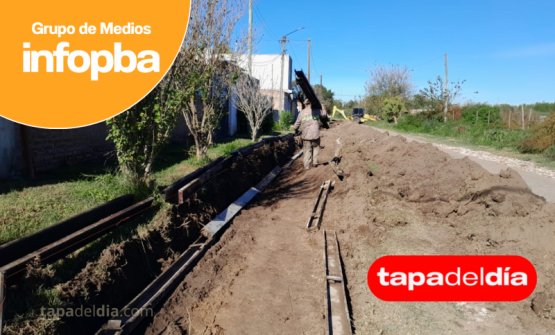Avanza la obra de cordón cuneta en barrio Virgen de Itatí para mejorar el drenaje y preparar el pavimento