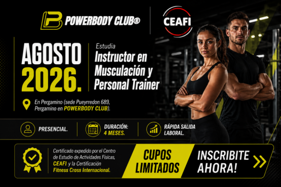 Pergamino: Estudia Instructorado en Musculación y Personal Trainer con certificación oficial