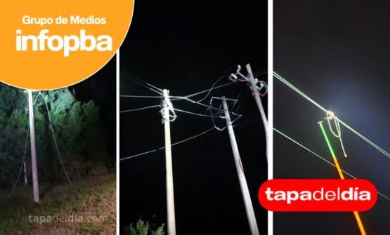 Un nuevo robo de cables en la Avenida Pellegrini provocó destrozos y peligro