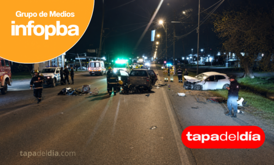 Choque múltiple y vuelco en ruta 8: tres vehículos involucrados y varios heridos 