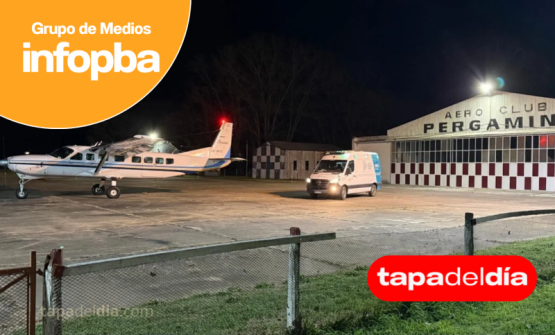 Vuelo sanitario desde Pergamino: trasladaron a un paciente pediátrico al Hospital de Niños de La Plata