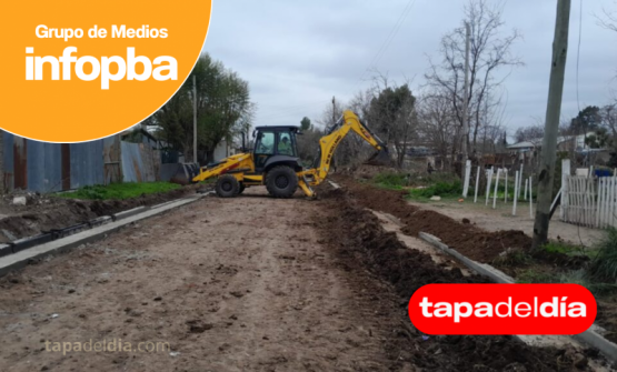 Pergamino avanza con obras de cordón cuneta y asfalto en distintos barrios